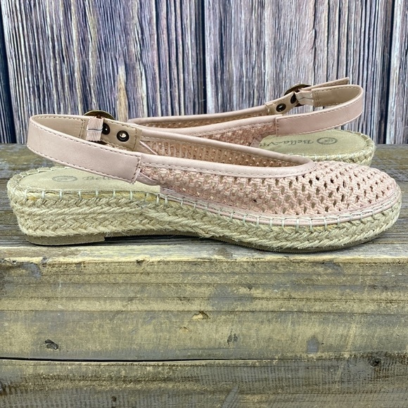 Bella Vita Women's Espadrille Wedge Sling Back Sandal In Blush Crochet- Sz 6.5 N - Picture 10 of 13